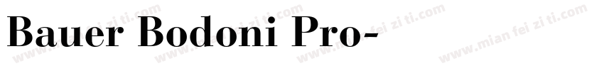Bauer Bodoni Pro字体转换